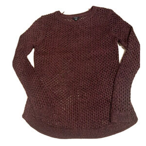 NWOT Apt 9 Womens Sweater Size Large Burgundy Metallic Sparkle Valentines Day